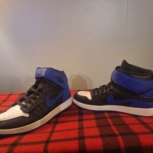Nike Black and Blue High-Top Sneakers